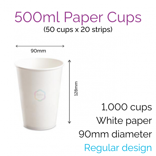 Cups - 500ml Paper Cups (50 pcs)
