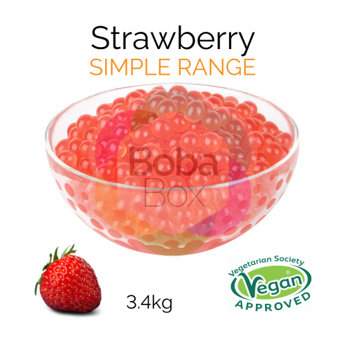 Strawberry Flavoured Simple Juice Balls (AC) (3.4kg tub)