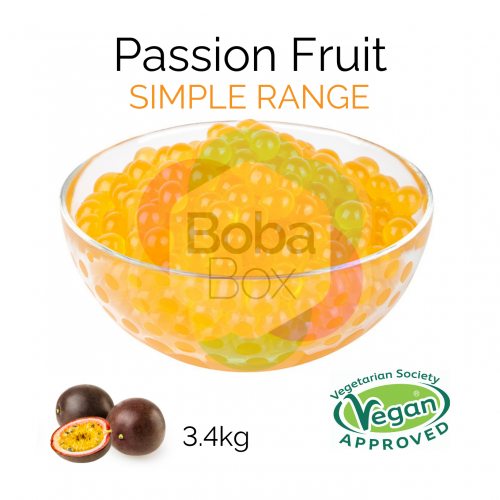 Passion Fruit Flavoured Simple Juice Balls (AC) (3.4kg tub) (BBD 12 Nov 2022)
