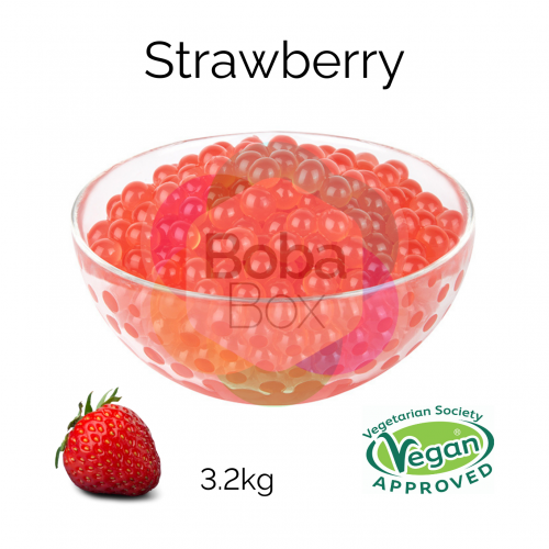 Strawberry Flavoured Juice Balls (AC) (3.2kg tub) (BBD 29 Dec 2022)