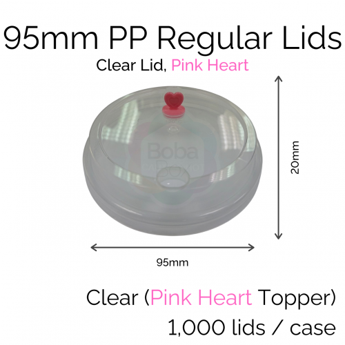 Lids - 95mm PP Regular (Clear PH) (100 pcs)