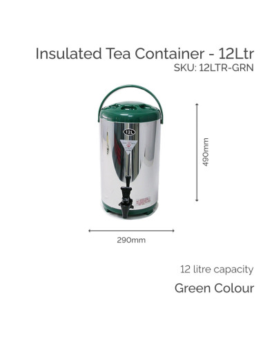 Insulated Green Tea Container - 12Ltr