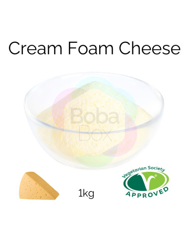 Cheese flavoured foam top for drinks
