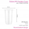 Cups - 700ml PP Chubby Cups (50 pcs)