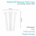 500ml Soft Cups (100 Cups)