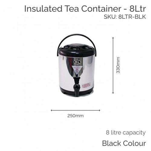 Insulated Black Tea Container - 8Ltr (1 pc)