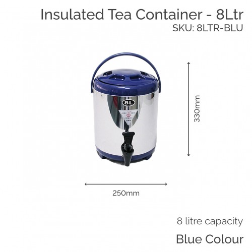 Insulated Blue Tea Container - 8Ltr (1 pc)