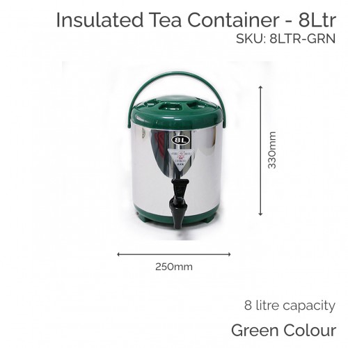 Insulated Green Tea Container - 8Ltr (1 pc)