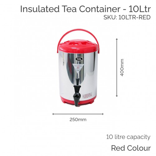Insulated Red Tea Container - 10Ltr (1 pc)