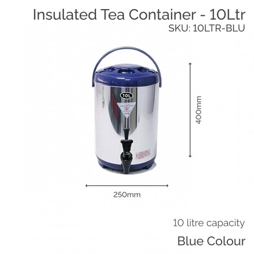 Insulated Blue Tea Container - 10Ltr (1 pc)
