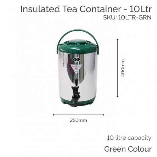 Insulated Green Tea Container - 10Ltr (1 pc)