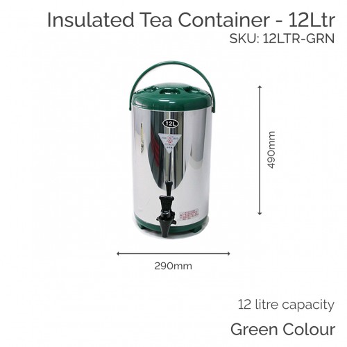 Insulated Green Tea Container - 12Ltr (1 pc)