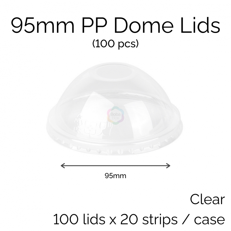 Dome Lids - 95mm (100 pcs)