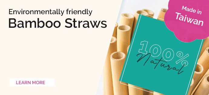 Bamboo straws for bubble tea drinks
